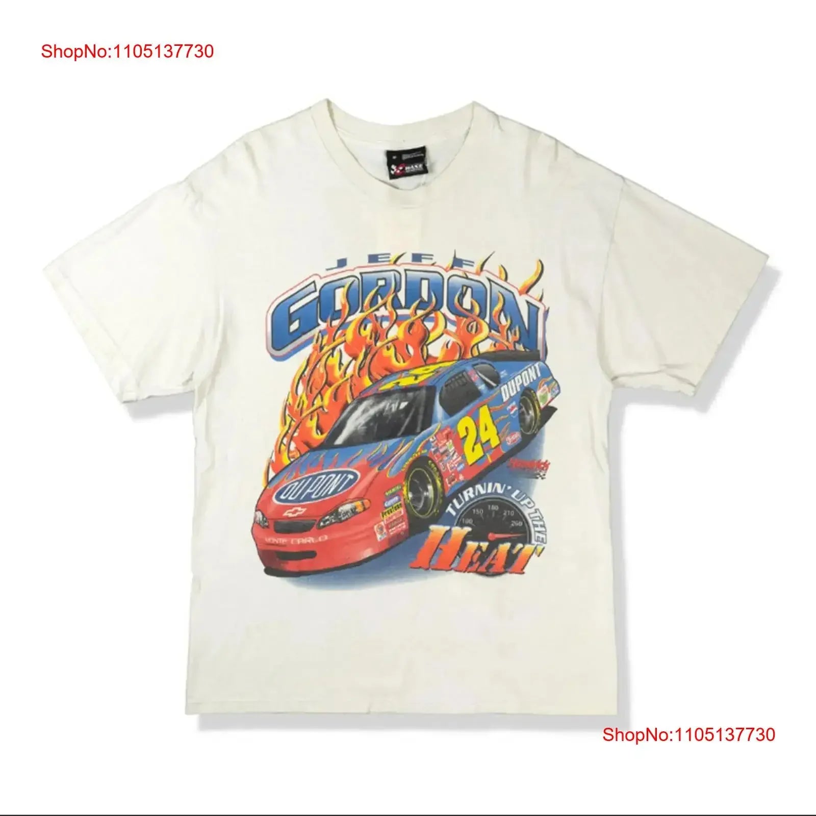 VINTAGE JEFF GORDON 24 FIRE CAR T SHIRT vintage Washed Top For Everyday Wear designer clothes Soft Unisex graphic homme