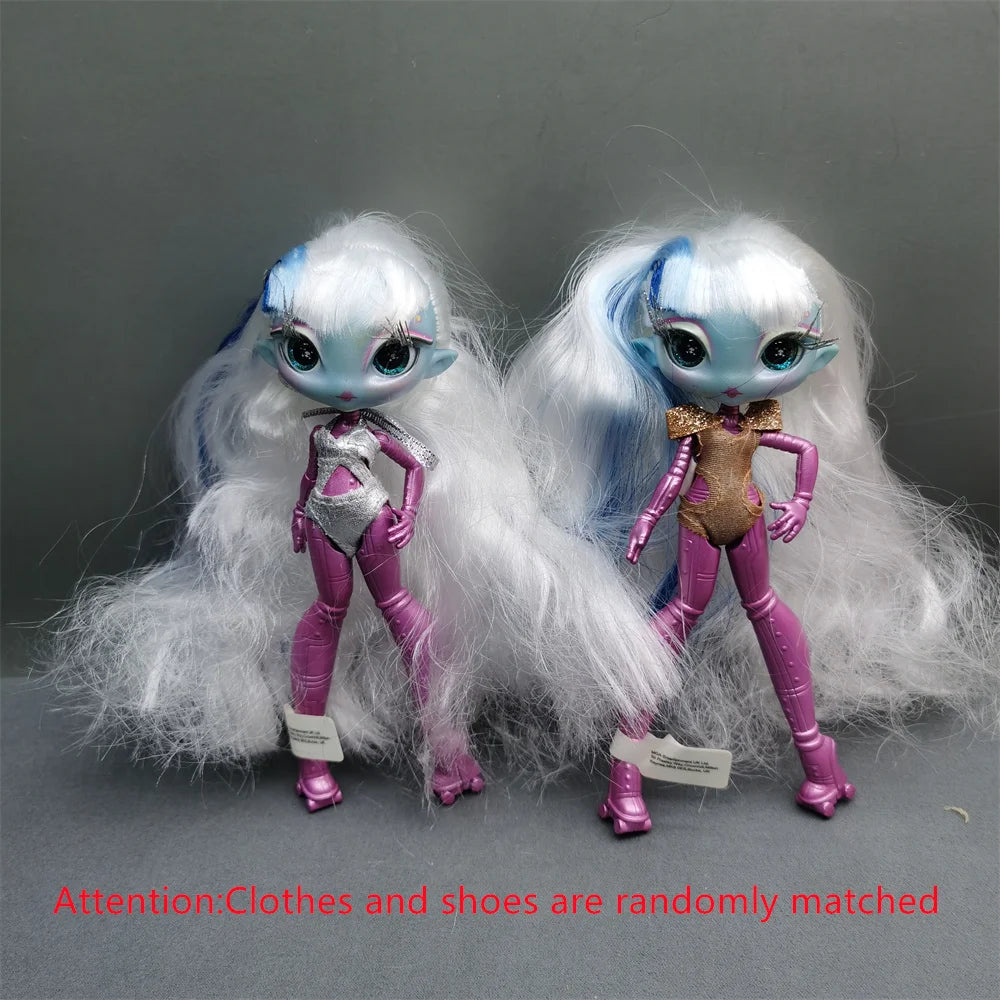 Original innovation Una poem monster doll toy girl birthday gift Novi star  doll long hair 20 cm doll with clothes DIY toy