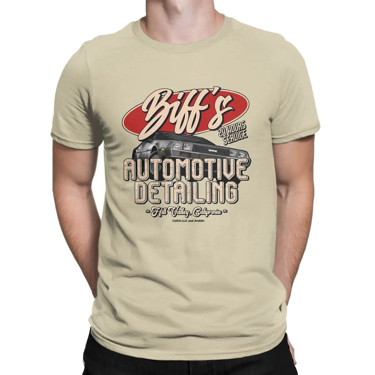 Back To The Future. Biff's Automotive Detailing Party Gifts T-Shirt  Pure Cotton printed Vintage Clothes Graphic plus size