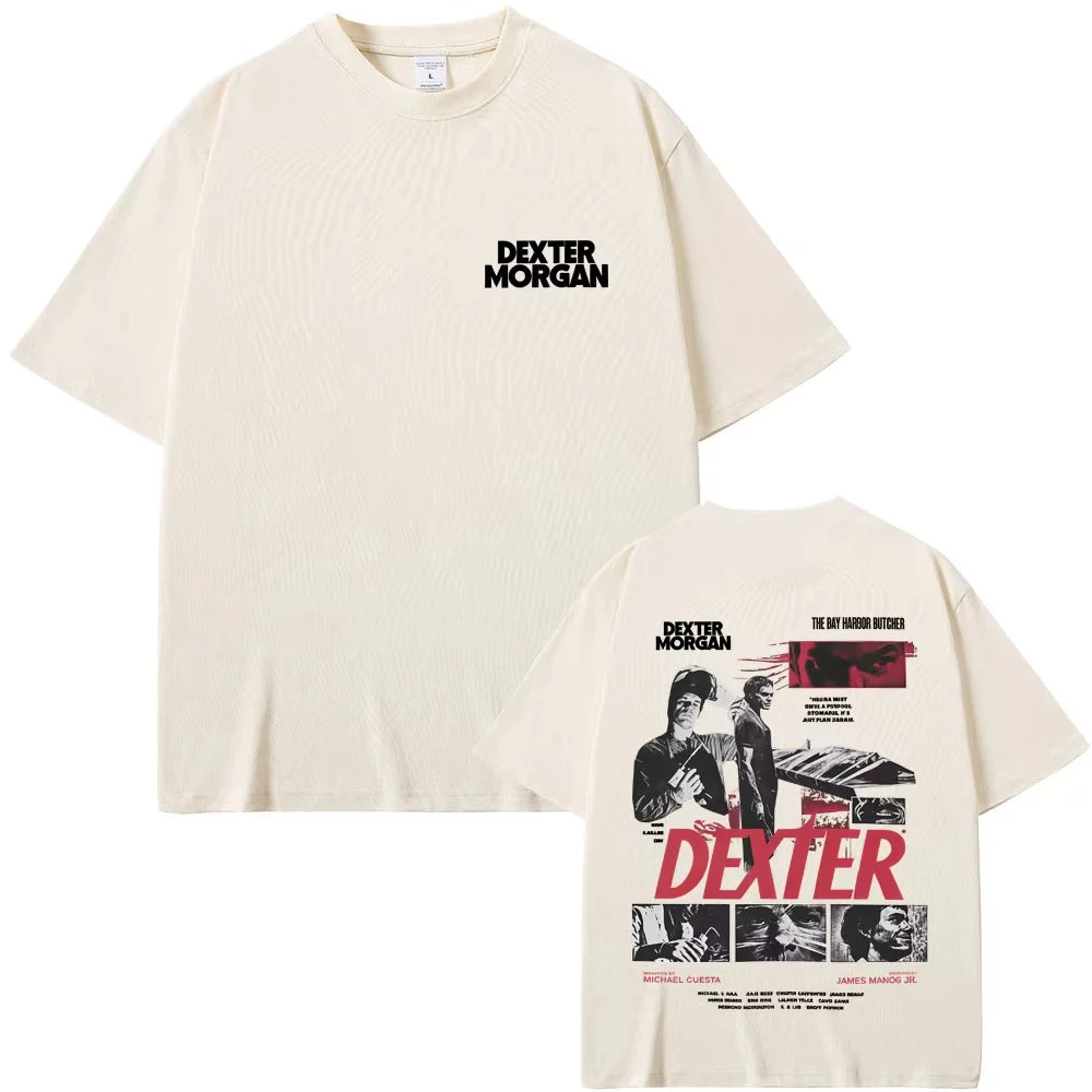 Dexter Morgan The Bay Harbour Butcher T-shirt Men's Women Clothing Casual Cotton Vintage T Shirts Male Hip Hop Oversized T-shirt