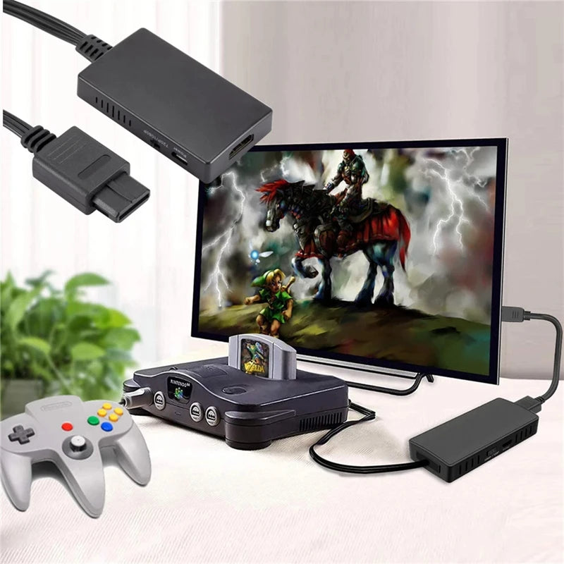 MnnWuu 1080P N64 To HDMI-compatible Converter Game Adapter For Nintend N64 / SNES toHDMI-compatible Converter Plug And Play