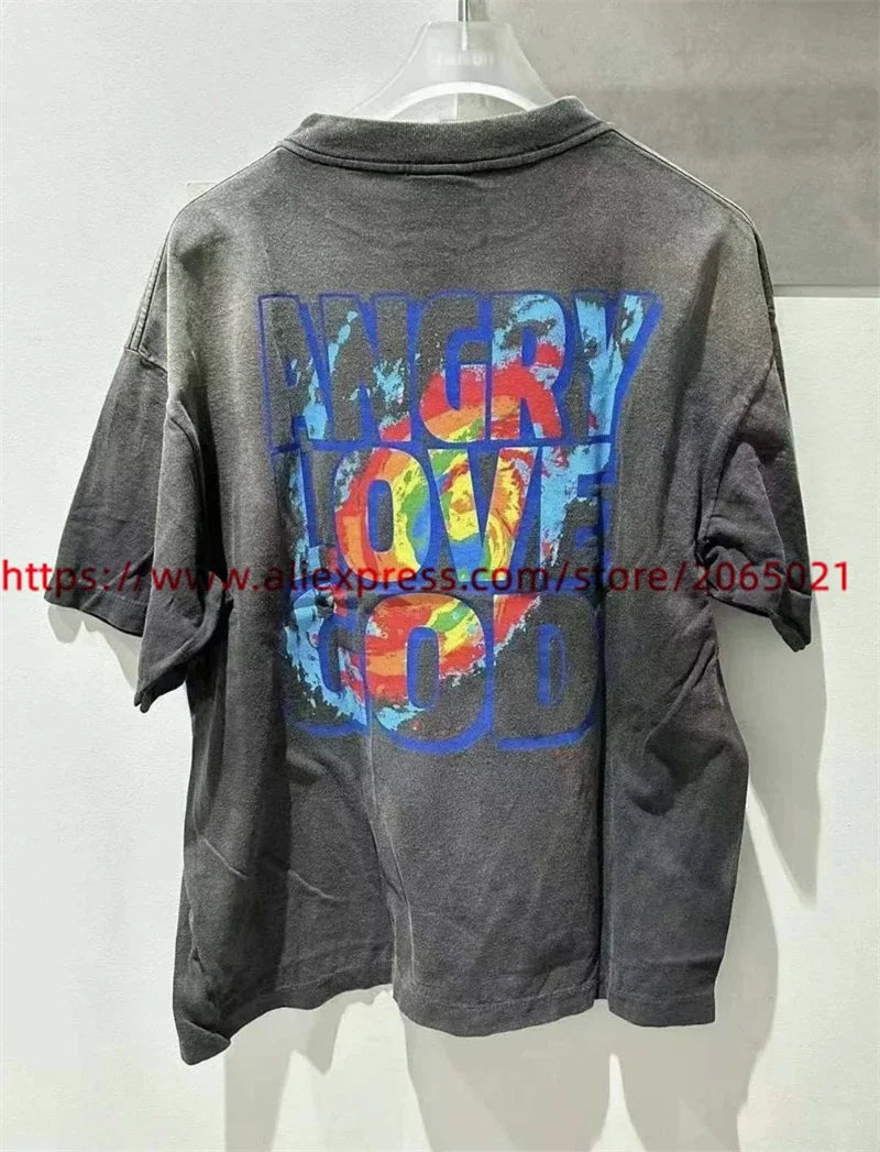 Public Enemy Saint Washed T-shirt Men Women Best Quality Tee Tops T Shirt