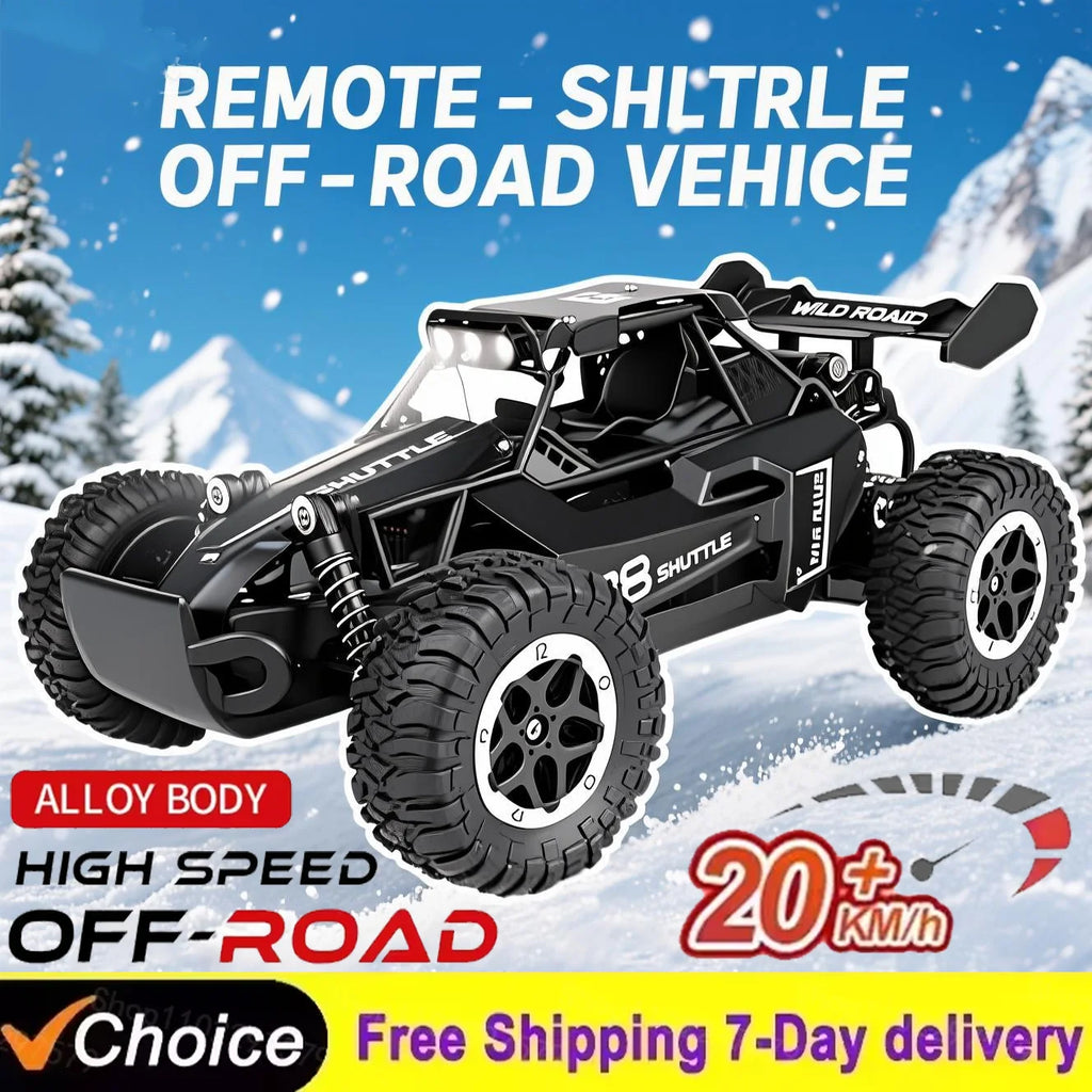 1:16 Scale 2WD All Terrain Fast RC Car 20KM/H High Speed Electric Off-Road Vehicle Outdoor Remote Control Truck for Kid Toy Gift