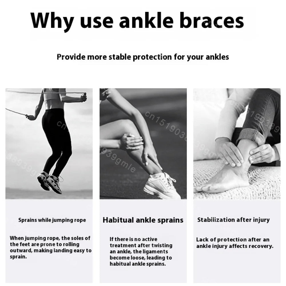 1Pcs High Quality Adjustable Ankle Support Compression Ankle Brace Protector Running Soccer Basketball Fitness Joint Pain Nylon