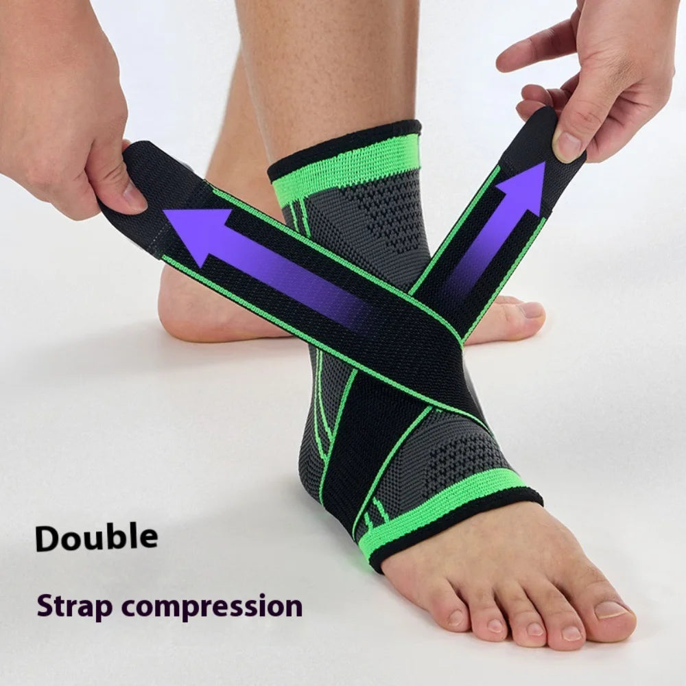 1Pcs High Quality Adjustable Ankle Support Compression Ankle Brace Protector Running Soccer Basketball Fitness Joint Pain Nylon