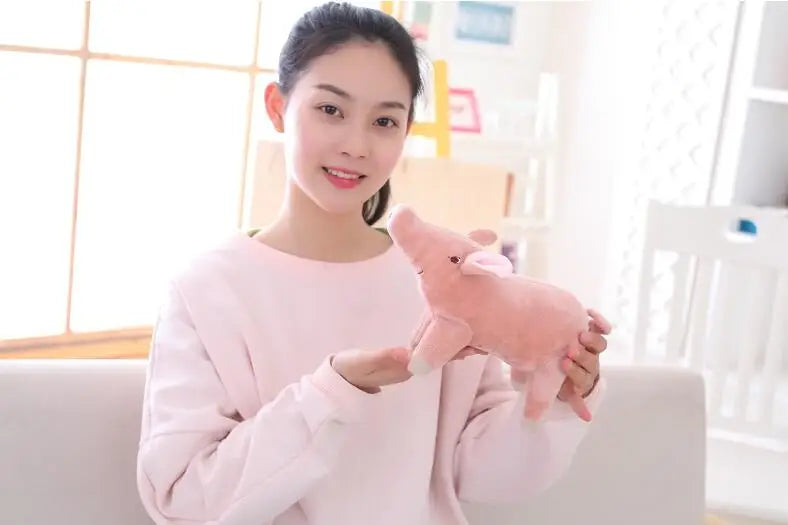 1pc 25cm Lifelike Cute Cartoon Pig Plush Toy Stuffed Soft Animal Pig Doll for Birthday Gift Toy Kawaii Gift for Girls
