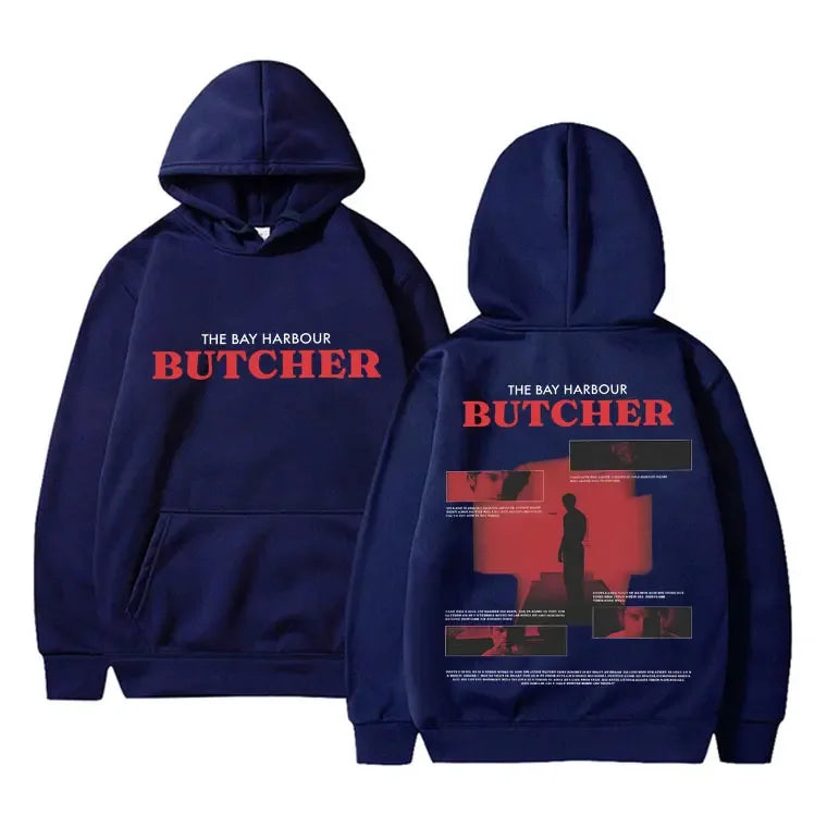 Dexter Morgan Bay Port Butcher Double-sided Printed Fashion Adult Men Loose Comfortable Hoodie Casual 90s Top Retro Streetwear