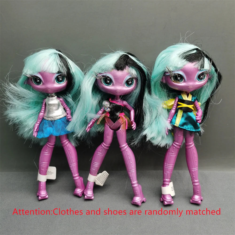 Original innovation Una poem monster doll toy girl birthday gift Novi star  doll long hair 20 cm doll with clothes DIY toy