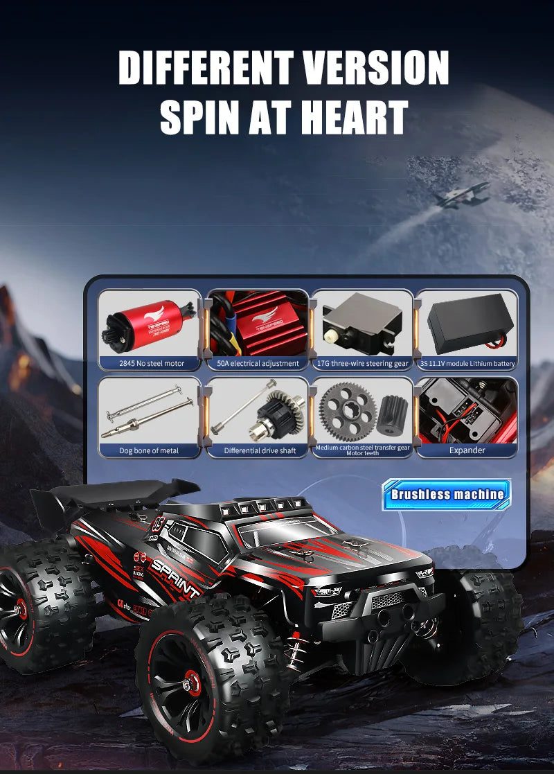 9522PRO 85KM/H High-speed RC Car Brushless Four-wheel Drive Off-road Drift 1:16 Professional Racing Car 9522 50KM/H Boy's Toy