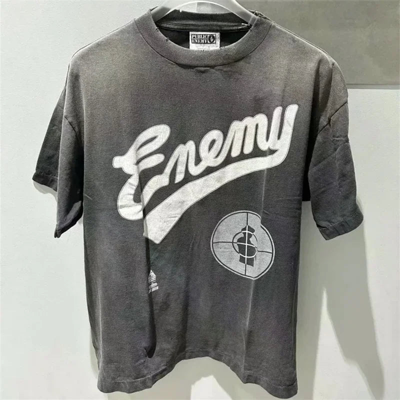 Public Enemy Saint Washed T-shirt Men Women Best Quality Tee Tops T Shirt