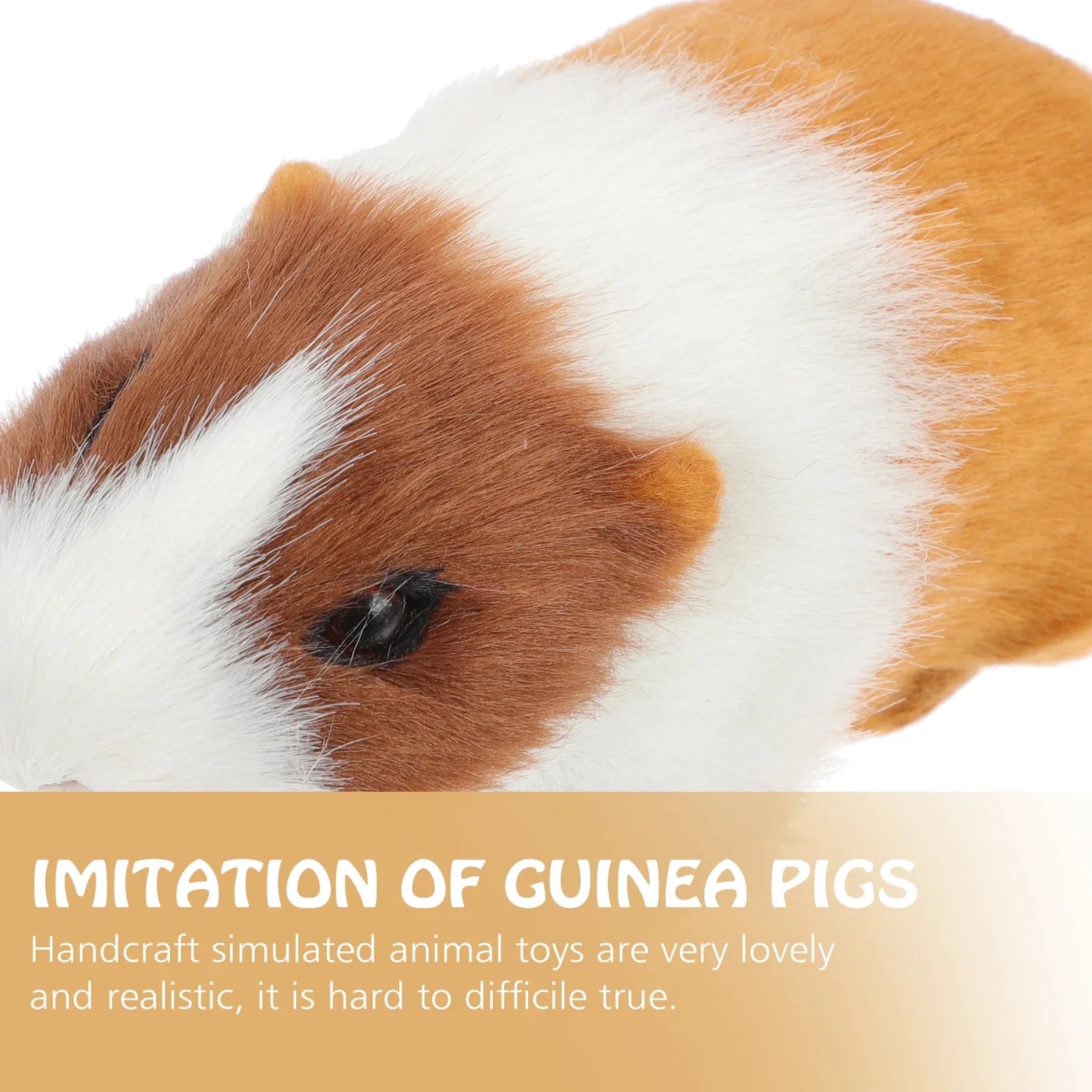 Simulation Fur Guinea Pig Animal Plush Stuffed Doll Hamster Doll Plush Toy Soft Stuffed Animal Figurine for Kids Birthday Gift