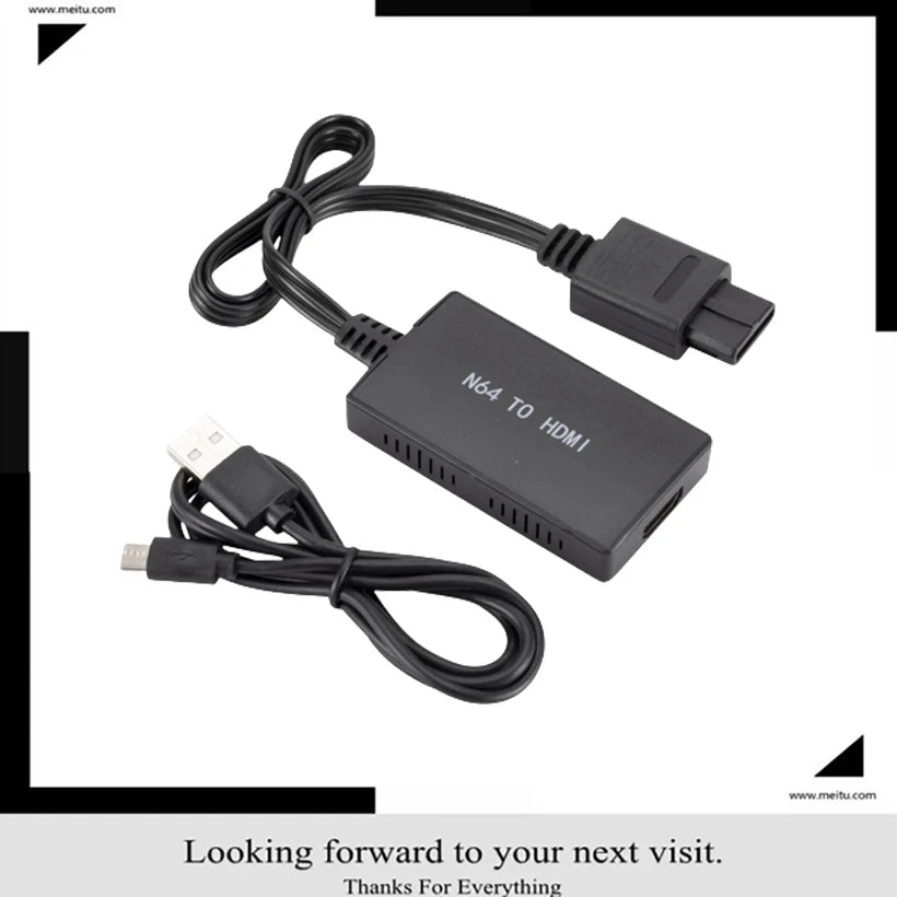MnnWuu 1080P N64 To HDMI-compatible Converter Game Adapter For Nintend N64 / SNES toHDMI-compatible Converter Plug And Play