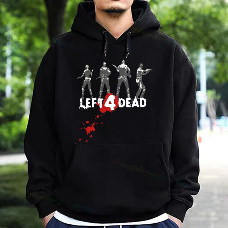 Left 4 Dead 2 Hoodie Men Women Fashion Casual Long Sleeve T-shirt Aesthetic Vintage Game Lovers Retro Style Hoodies Harajuku