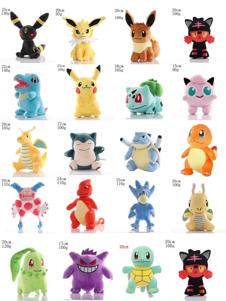 *20CM Pokemon Plush Pikachu Dolls Kawaii Anime Pokémon Pichu Short Stuffed Toys Cute Cartoon TOMY Pokmon Children Birthday Gift