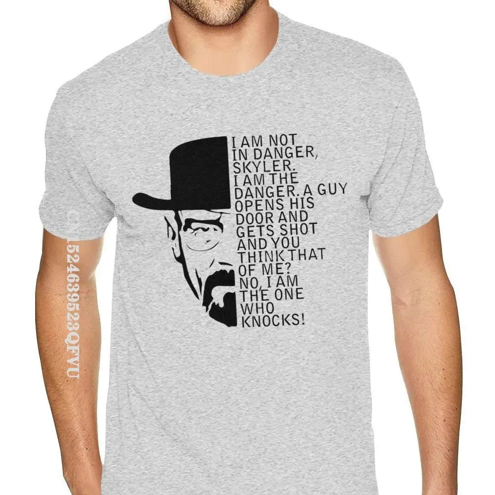 Oversized T Shirt Breaking Bad Walter Heisenberg I Am The Danger Simple Design Gothic Style Anime Tshirt Mens Designer Shirts