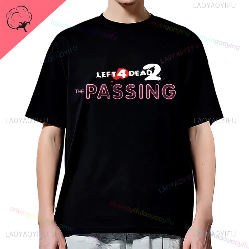 Left 4 Dead 2 L4D T-Shirt Men Women Fashion Casual Gamer Short Sleeve T-shirt Aesthetic Vintage Retro Style T-shirts Harajuku