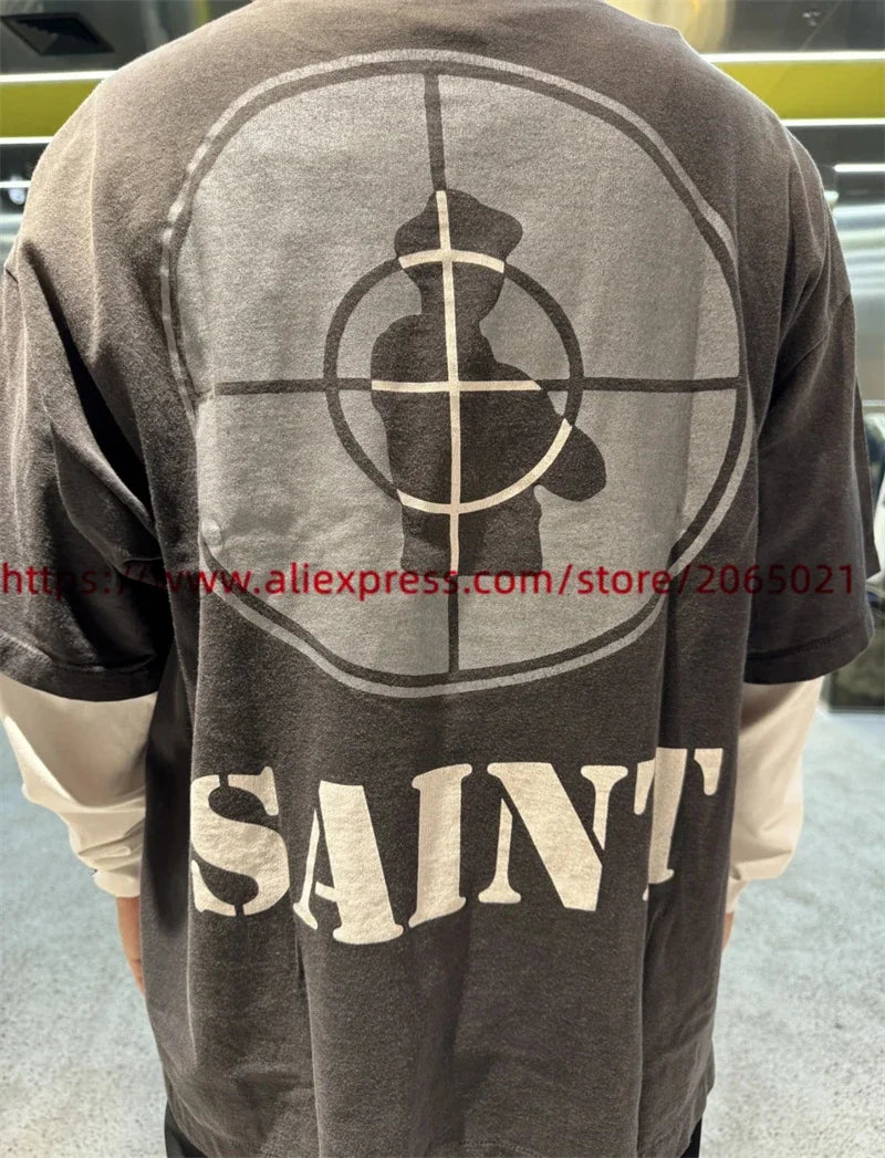 Public Enemy Saint Washed T-shirt Men Women Best Quality Tee Tops T Shirt