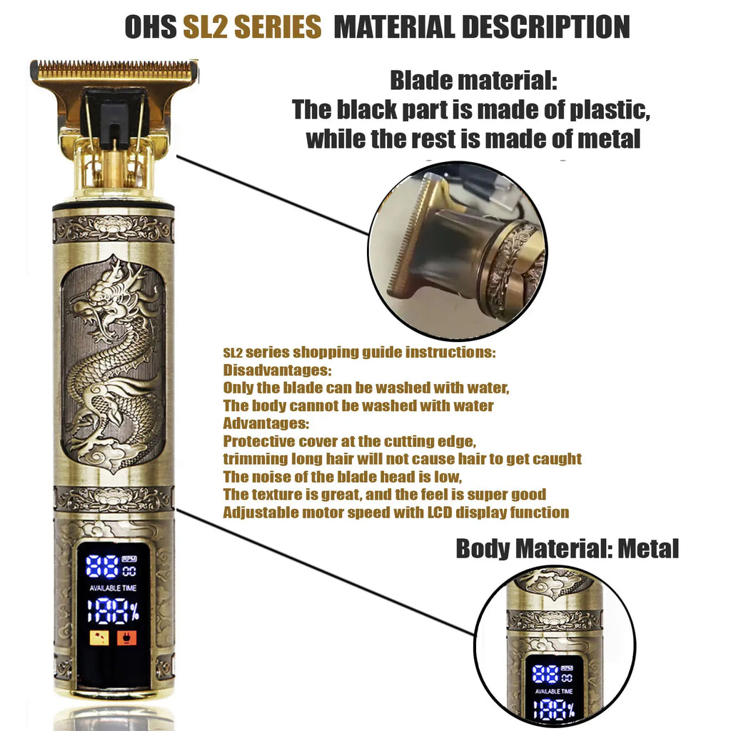 T9 Hair Clipper Repair Beard Shaving Body Hair Trimmer Clippers Electric Machine Men Haircut Machine 0mm Barber Shaver