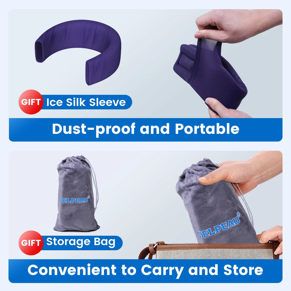 VELPEAU Neck Brace for Pain Relief and Spine Pressure, Adjustable Foam Neck Support Collar for Snoozing and Sleep Apnea