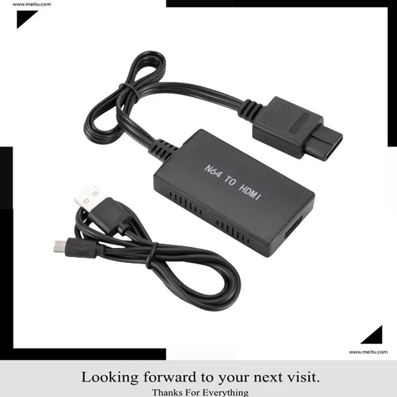 MnnWuu 1080P N64 To HDMI-compatible Converter Game Adapter For Nintend N64 / SNES toHDMI-compatible Converter Plug And Play