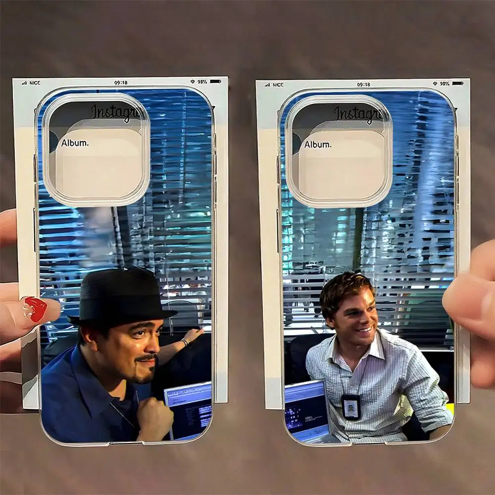 Batista and Dexter Phone Case For iPhone 16,15,14,13,12,11 Pro,Max,Plus,X,XS,XR,SE,Mini Transparent Silicone Soft