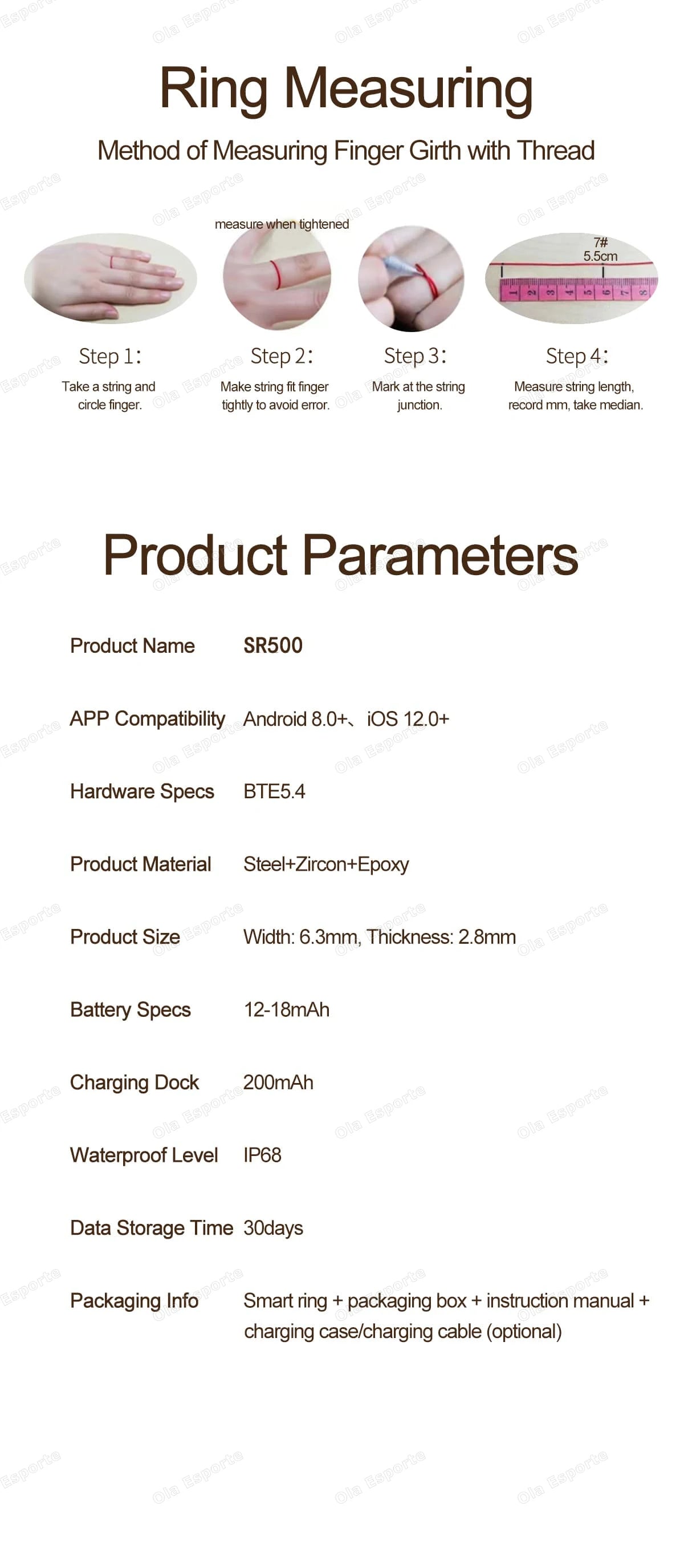 2025 Smart Ring Women Men Super narrow 6.3mm Heart Rate Health Stress measurement Monitor IP68 Waterproof Fashion Sports Rings