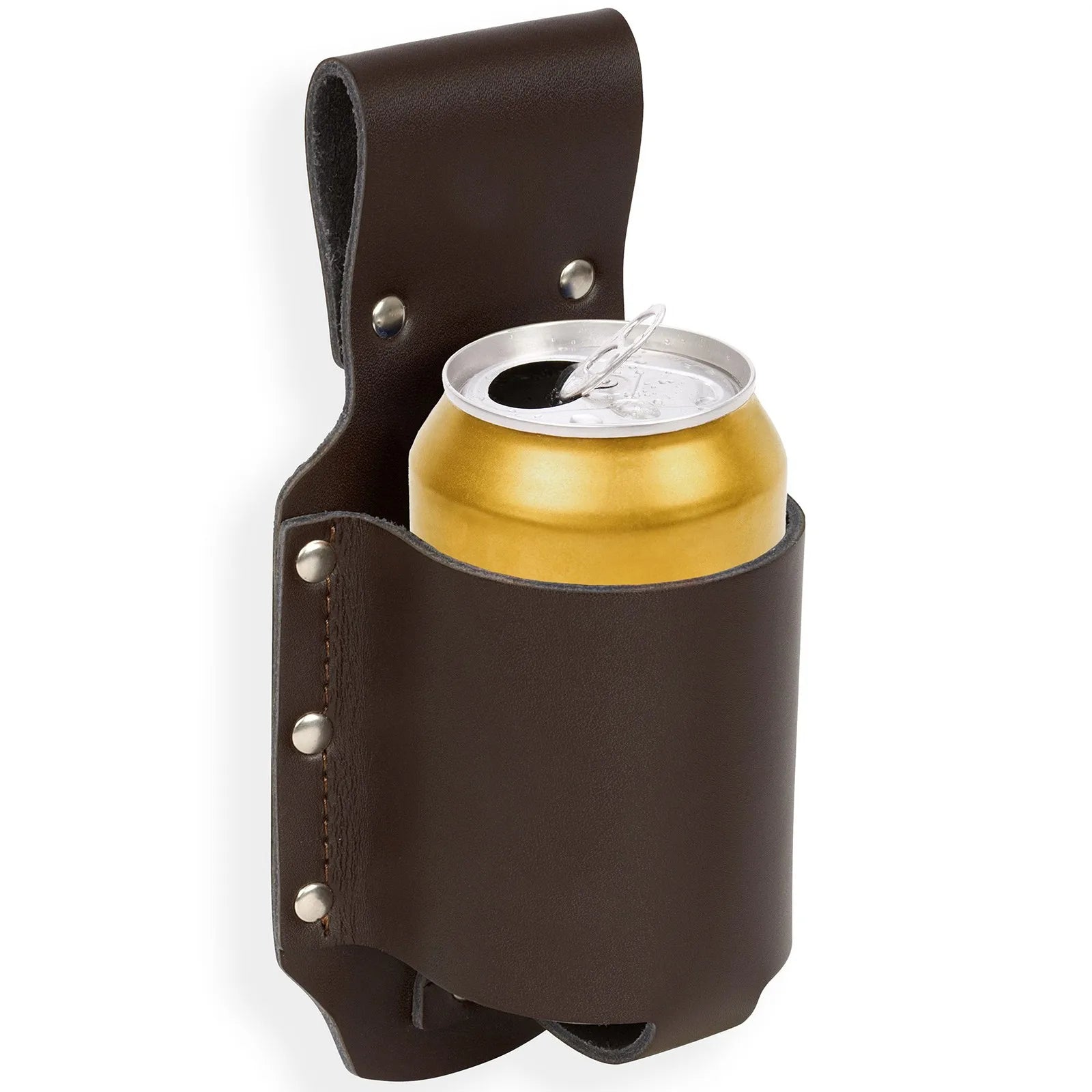 2PC Beer Holster for Cowboy,Handsfree Beverage Holder,Western Bottle Leg Grip for Men,Full Leather Handmade Drinking Accessories