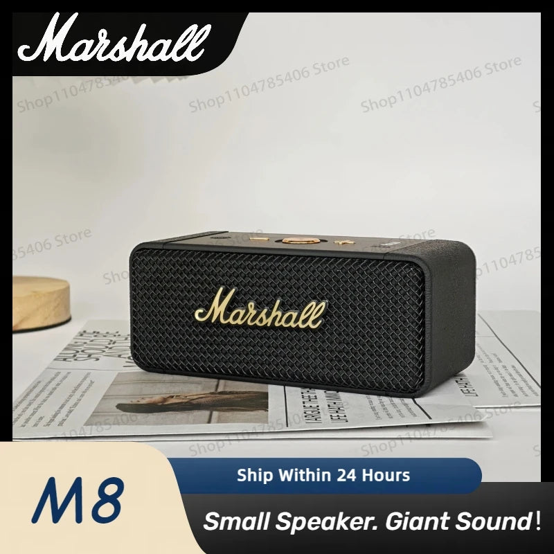 Marshall M8 Wireless Bluetooth Speaker Mobile Phone Audio Outdoor Portable Subwoofer Mini Speaker Waterproof Sports Speaker