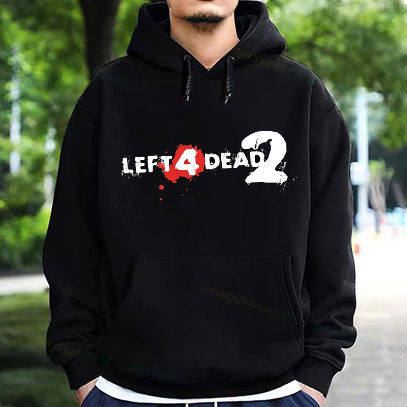 Left 4 Dead 2 Hoodie Men Women Fashion Casual Long Sleeve T-shirt Aesthetic Vintage Game Lovers Retro Style Hoodies Harajuku