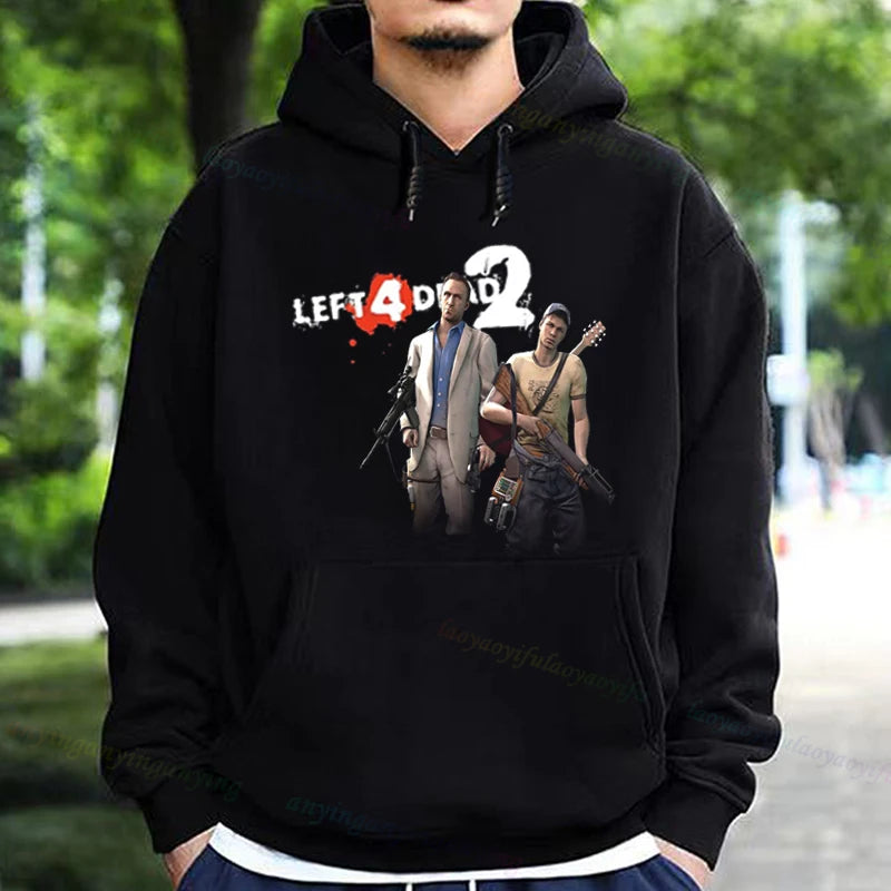 Left 4 Dead 2 Hoodie Men Women Fashion Casual Long Sleeve T-shirt Aesthetic Vintage Game Lovers Retro Style Hoodies Harajuku