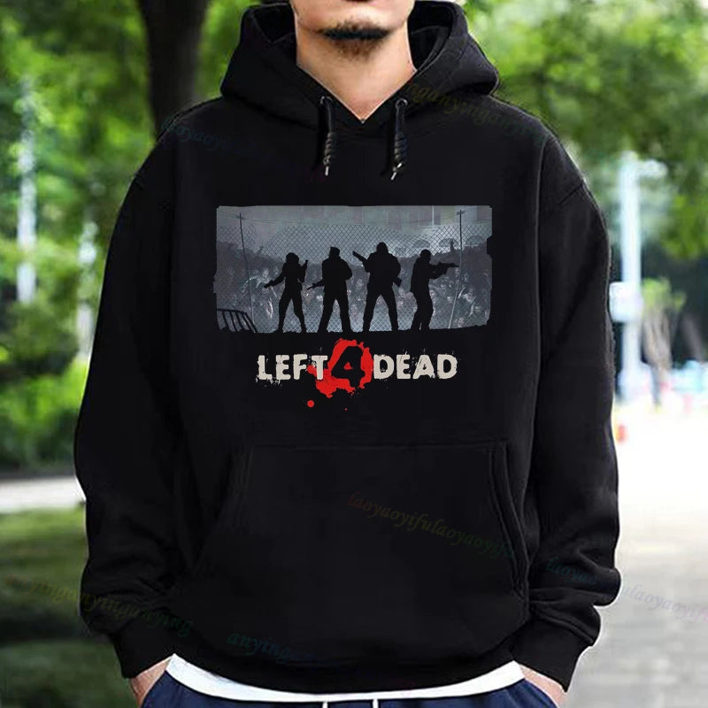 Left 4 Dead 2 Hoodie Men Women Fashion Casual Long Sleeve T-shirt Aesthetic Vintage Game Lovers Retro Style Hoodies Harajuku