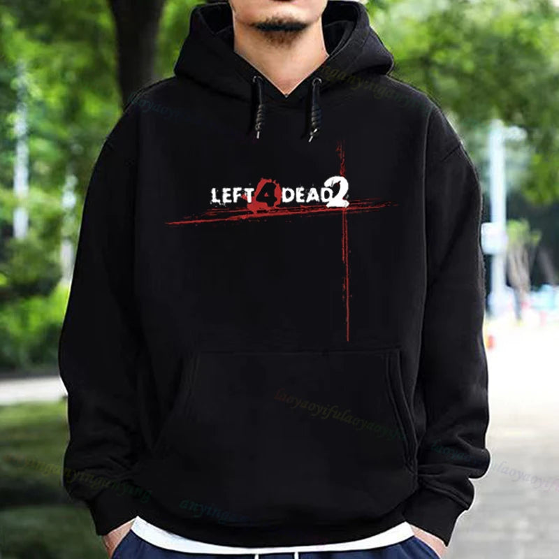 Left 4 Dead 2 Hoodie Men Women Fashion Casual Long Sleeve T-shirt Aesthetic Vintage Game Lovers Retro Style Hoodies Harajuku