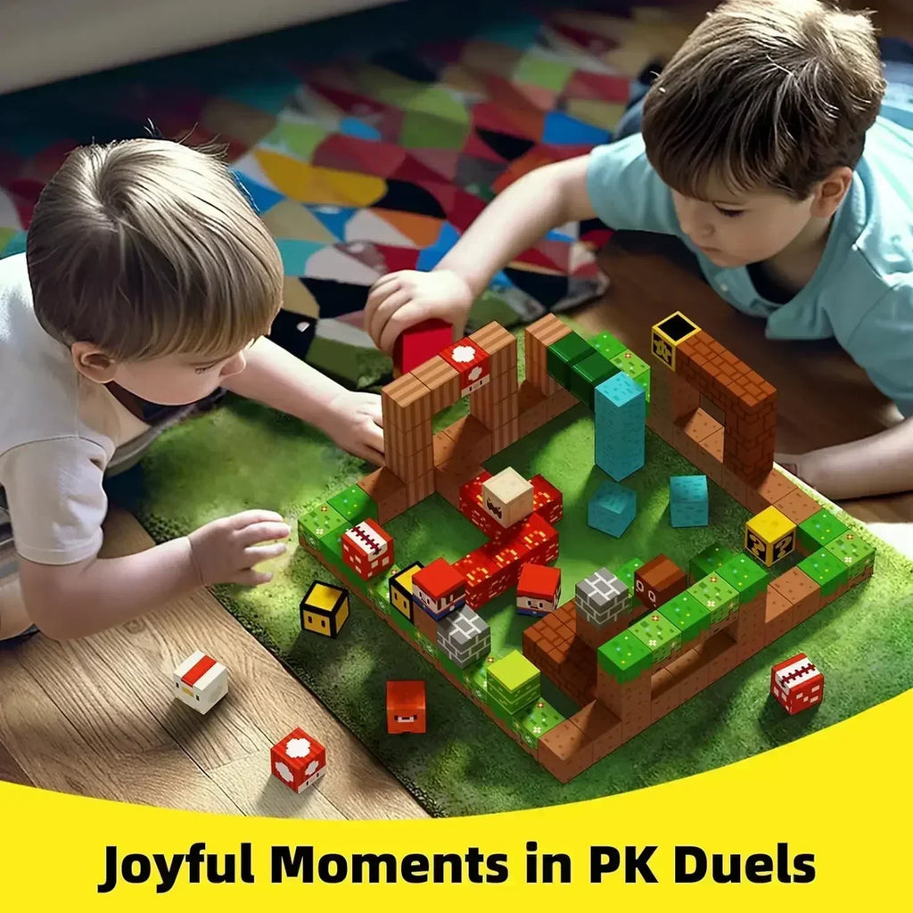 Magnetic Building Blocks Mine World Magnet Cube Set for Boy Girl Kid Age 3+ DIY Model Children Stem STEM Sensory Toy Gift