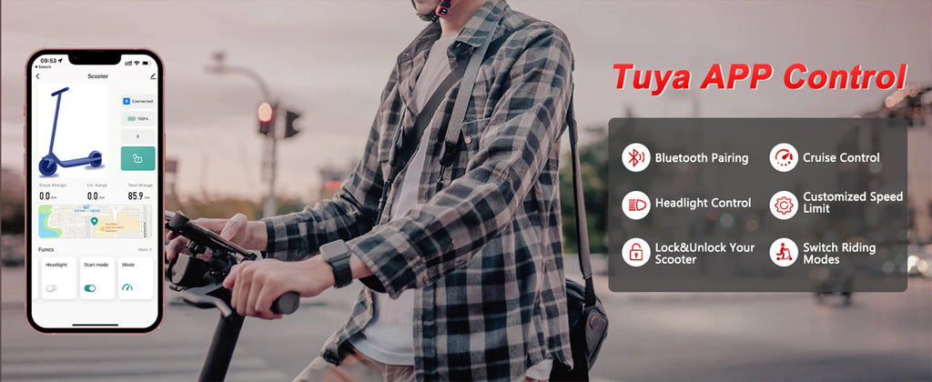 SUNNIGOO N7PRO 350W Adult Electric Scooter With APP 36V 10.4Ah Escooter 30km/h Kick Scooter Lightweight Long Range 30km Scooter