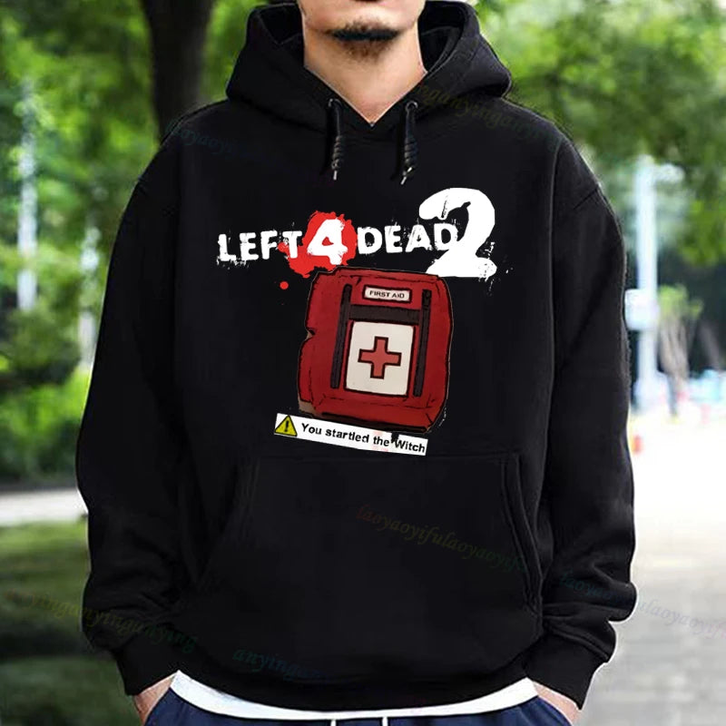 Left 4 Dead 2 Hoodie Men Women Fashion Casual Long Sleeve T-shirt Aesthetic Vintage Game Lovers Retro Style Hoodies Harajuku