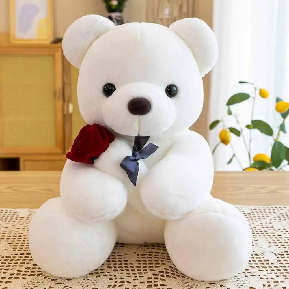 25cm Kawaii for Valentines Day Gift Teddy Bears Stuffed Animal Rose Bear Doll Valentine's Day Gift for Girlfriend