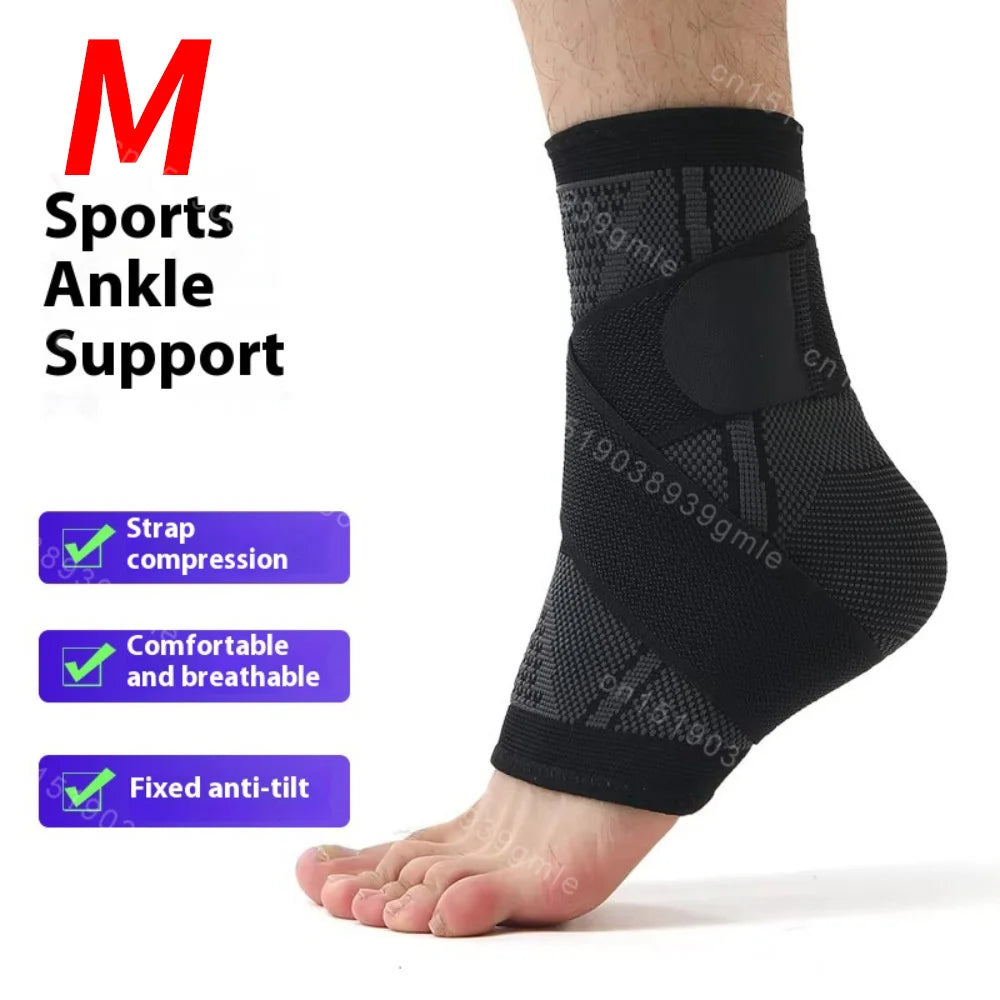 1Pcs High Quality Adjustable Ankle Support Compression Ankle Brace Protector Running Soccer Basketball Fitness Joint Pain Nylon
