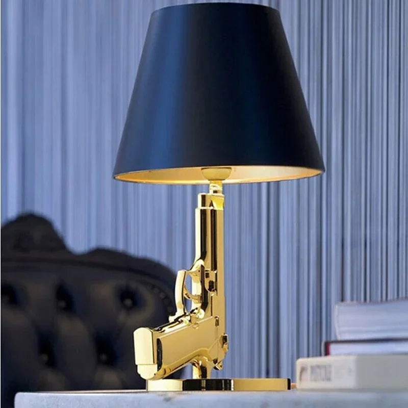 Postmodern Creative Lamp AK47 Floor Lamp LED Designer Corner Light for Living Room Reading Bedroom Bedside Gold Floor Lamp