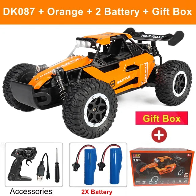 Remote Control Car RC Drift Racing 1:16 Vehicle Off Road Alloy 2.4G Radio High-Speed Trucks With LED Light Climbing Gift Kid Toy