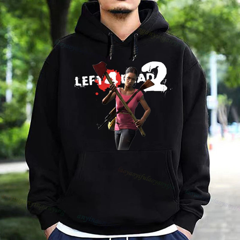 Left 4 Dead 2 Hoodie Men Women Fashion Casual Long Sleeve T-shirt Aesthetic Vintage Game Lovers Retro Style Hoodies Harajuku