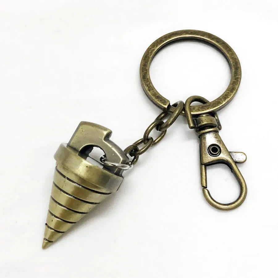 Anime Tengen Toppa Gurren Lagann Necklace Core Drill Pendant Keychain keyring Jewelry Cosplay Toy Birthday Women Men Gift