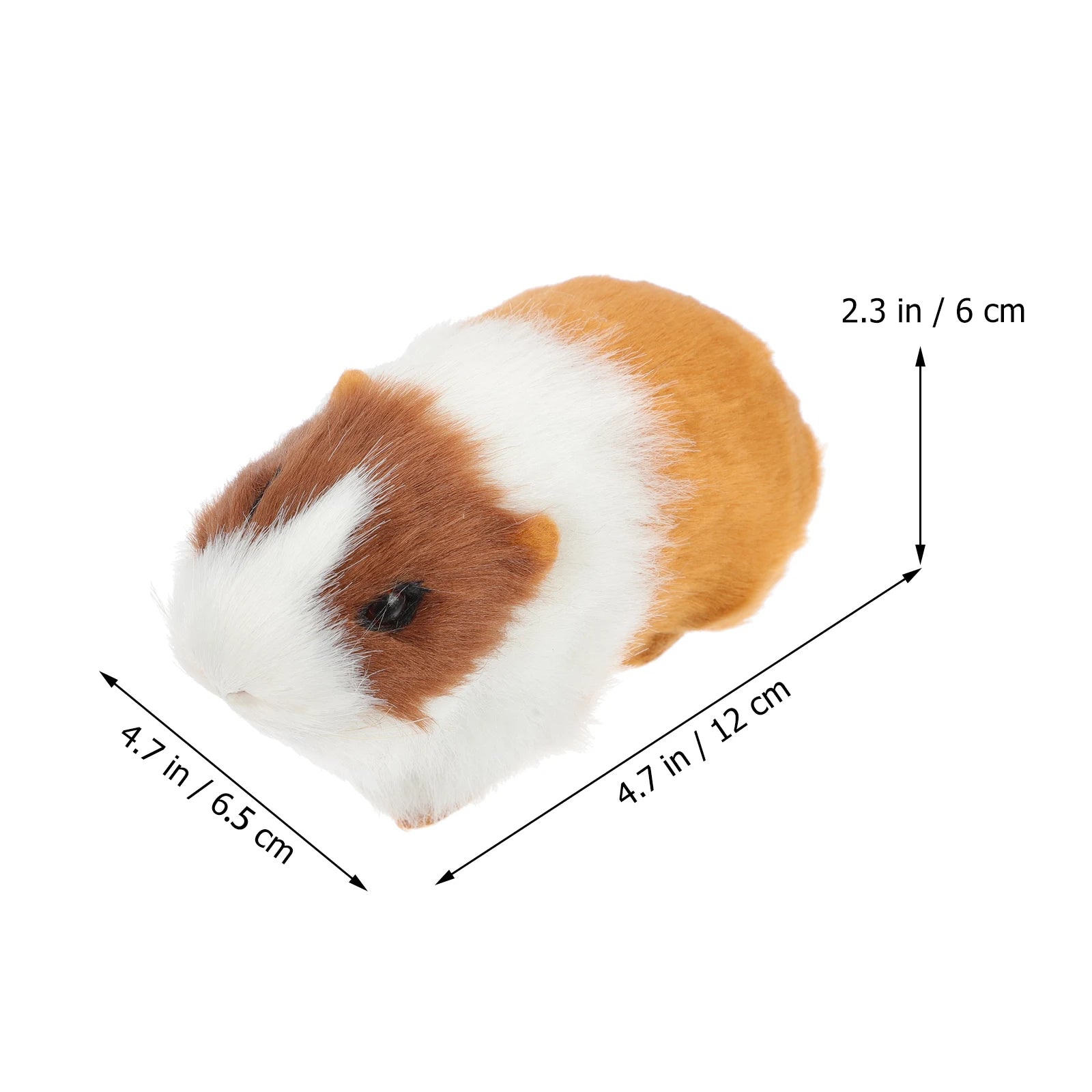Simulation Fur Guinea Pig Animal Plush Stuffed Doll Hamster Doll Plush Toy Soft Stuffed Animal Figurine for Kids Birthday Gift