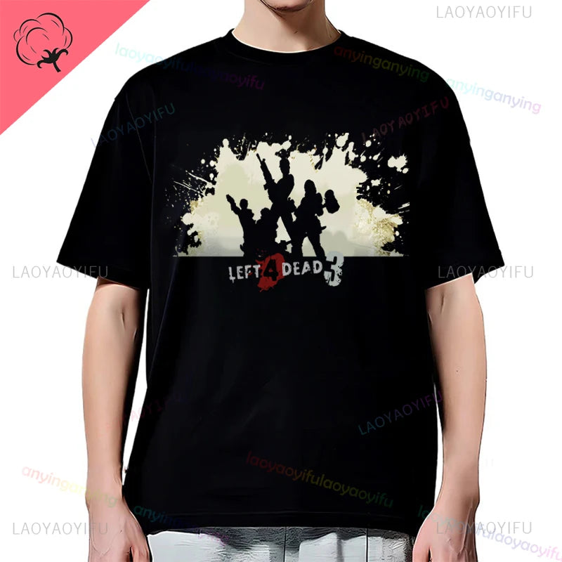Left 4 Dead 2 L4D T-Shirt Men Women Fashion Casual Gamer Short Sleeve T-shirt Aesthetic Vintage Retro Style T-shirts Harajuku