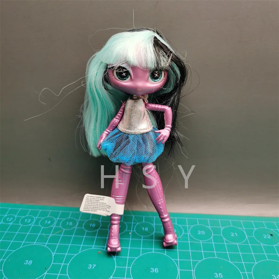 Original innovation Una poem monster doll toy girl birthday gift Novi star  doll long hair 20 cm doll with clothes DIY toy