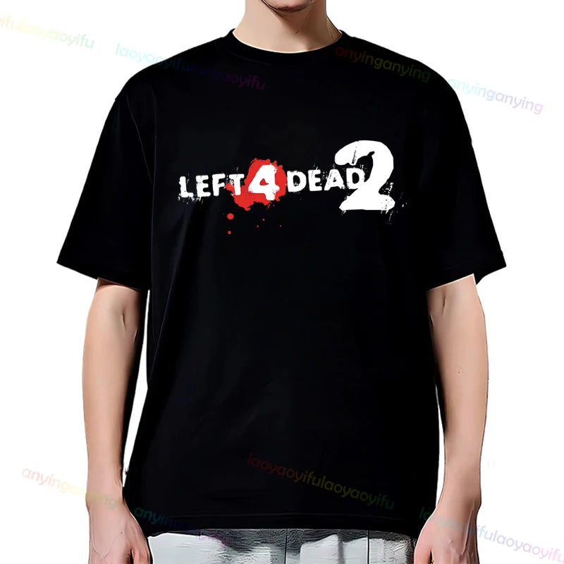 Left 4 Dead 2 L4D T-Shirt Men Women Fashion Casual Gamer Short Sleeve T-shirt Aesthetic Vintage Retro Style T-shirts Harajuku