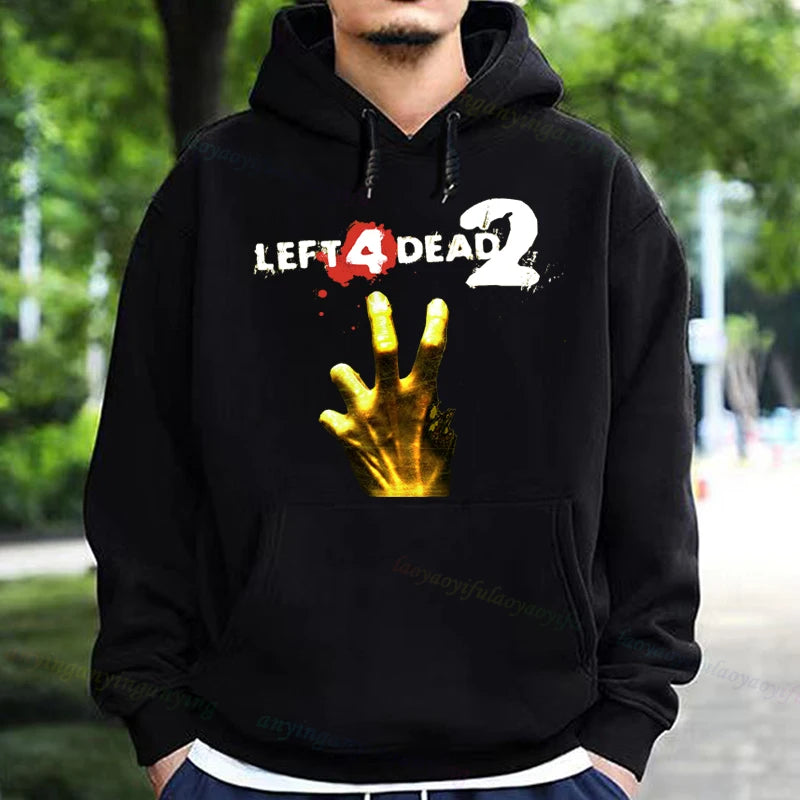 Left 4 Dead 2 Hoodie Men Women Fashion Casual Long Sleeve T-shirt Aesthetic Vintage Game Lovers Retro Style Hoodies Harajuku