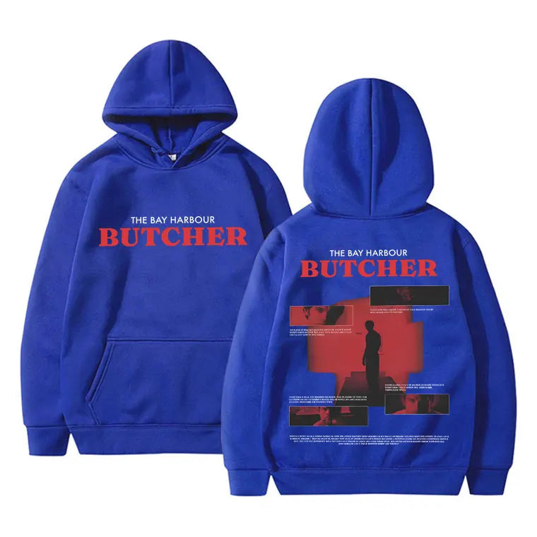 Dexter Morgan Bay Port Butcher Double-sided Printed Fashion Adult Men Loose Comfortable Hoodie Casual 90s Top Retro Streetwear