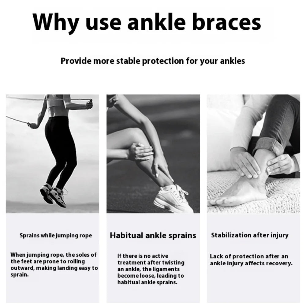 1Pcs High Quality Adjustable Ankle Support Compression Ankle Brace Protector Running Soccer Basketball Fitness Joint Pain Nylon