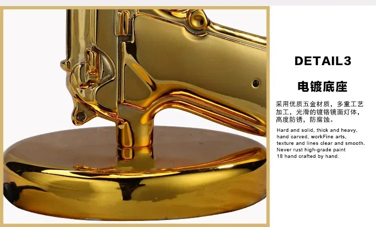 Postmodern Creative Lamp AK47 Floor Lamp LED Designer Corner Light for Living Room Reading Bedroom Bedside Gold Floor Lamp