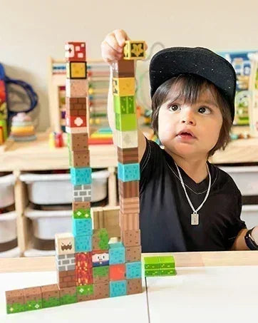 Magnetic Building Blocks Mine World Magnet Cube Set for Boy Girl Kid Age 3+ DIY Model Children Stem STEM Sensory Toy Gift